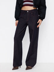 Cider Denim Low Rise Straight Leg Jeans