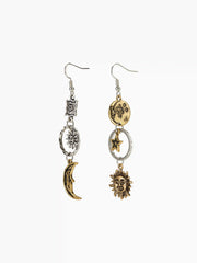 SUN & STAR & MOON DROP EARRINGS