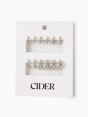 6pairs Geometric Hoop Earrings Set