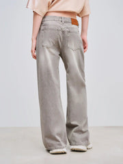 Cider Denim Low Rise Solid Pocket Baggy Jeans
