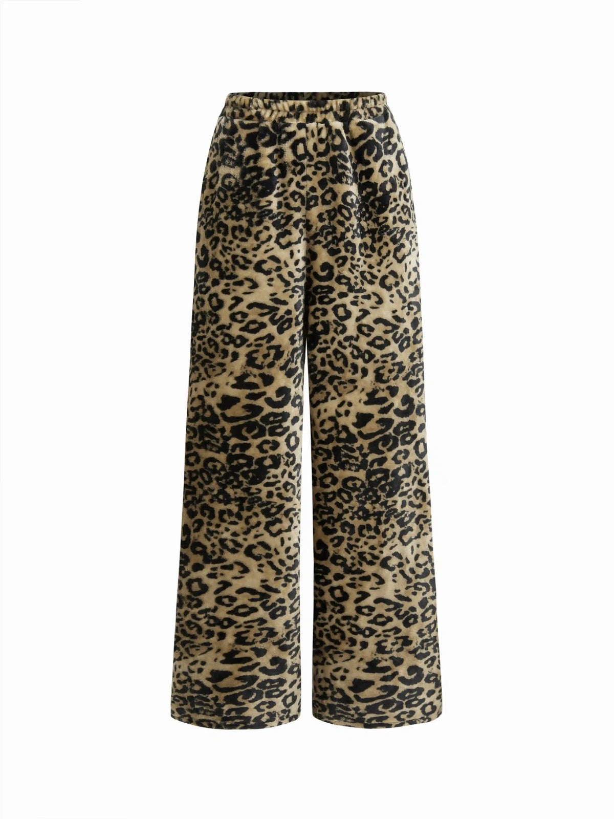 Flannel Mid Rise Halloween Skeleton Ghost Pumpkin Pocket Straight Leg Lounge Trousers