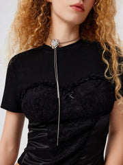 Vintage Flower Long Necklace