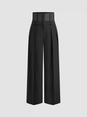 Corseted Waist Pleated Trousers