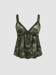 Velvet Sweetheart Aztec Lace Cami Top