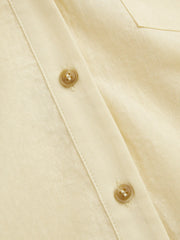 Cotton-blend Short Sleeve Oversized Shirt