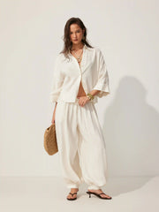 Low Rise Drawstring Waist Bloomer Trousers