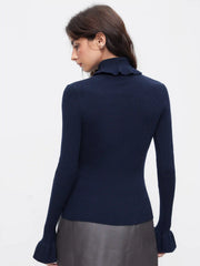 Knit Turtleneck Long Sleeve Top