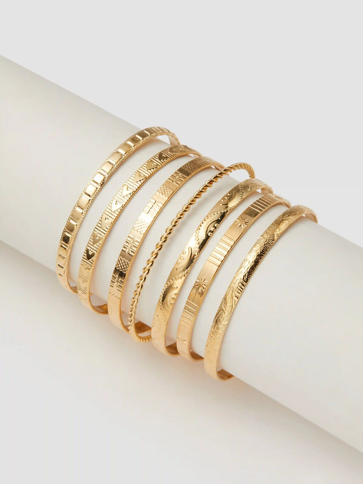 7PCS TWISTED & HEART & SUN & TOTEM BRACELET SET