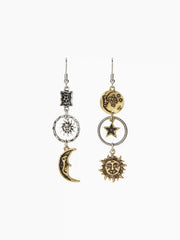 SUN & STAR & MOON DROP EARRINGS