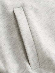 Terry Lettuce Trim Shirred Zip Through Crop Hoodie