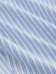 Cotton-blend Boat Neck Stripe Top With Belt
