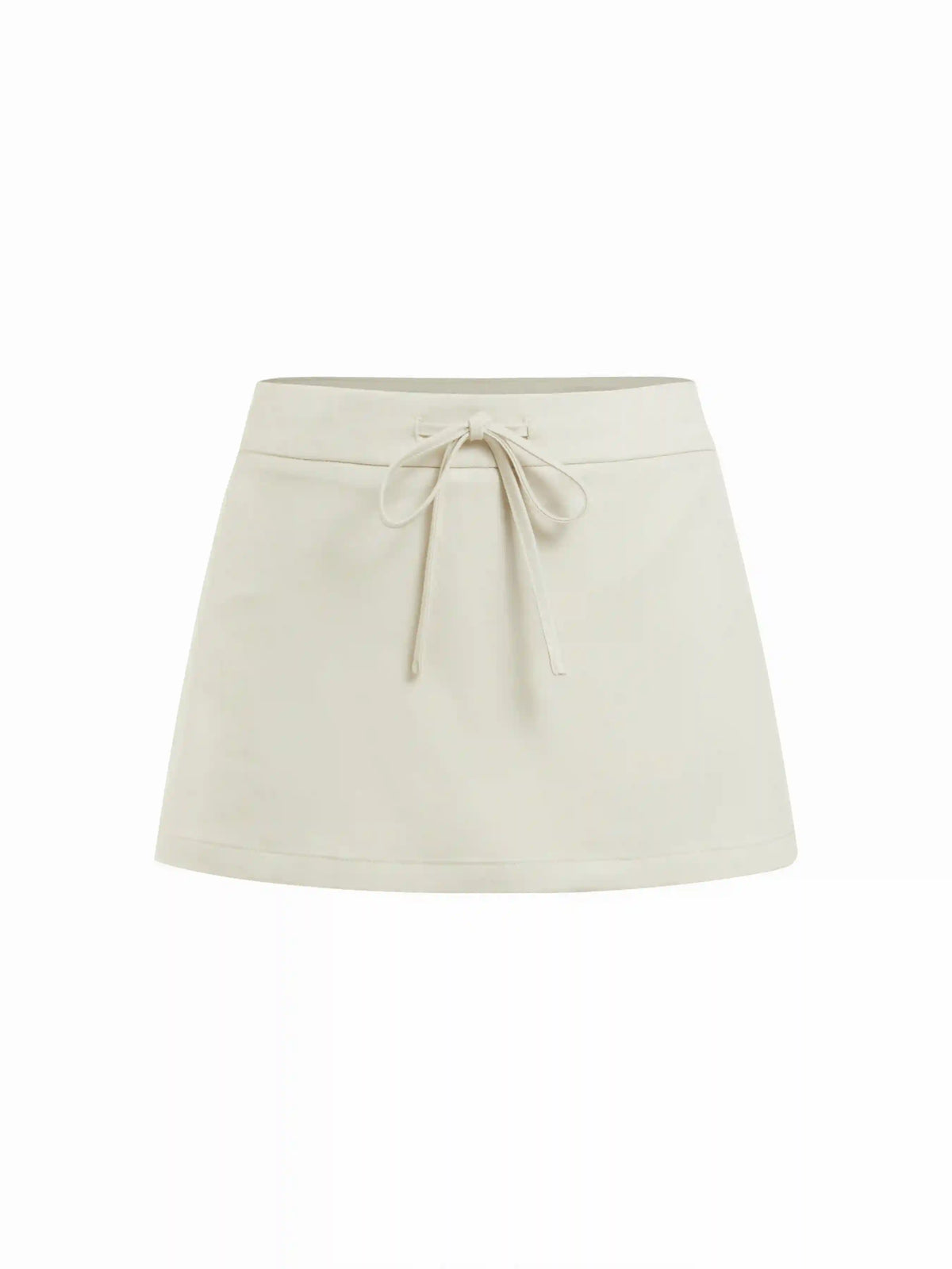 Low Rise Knotted A-Line Mini Skirt