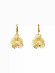 FLOWER HOOP EARRINGS