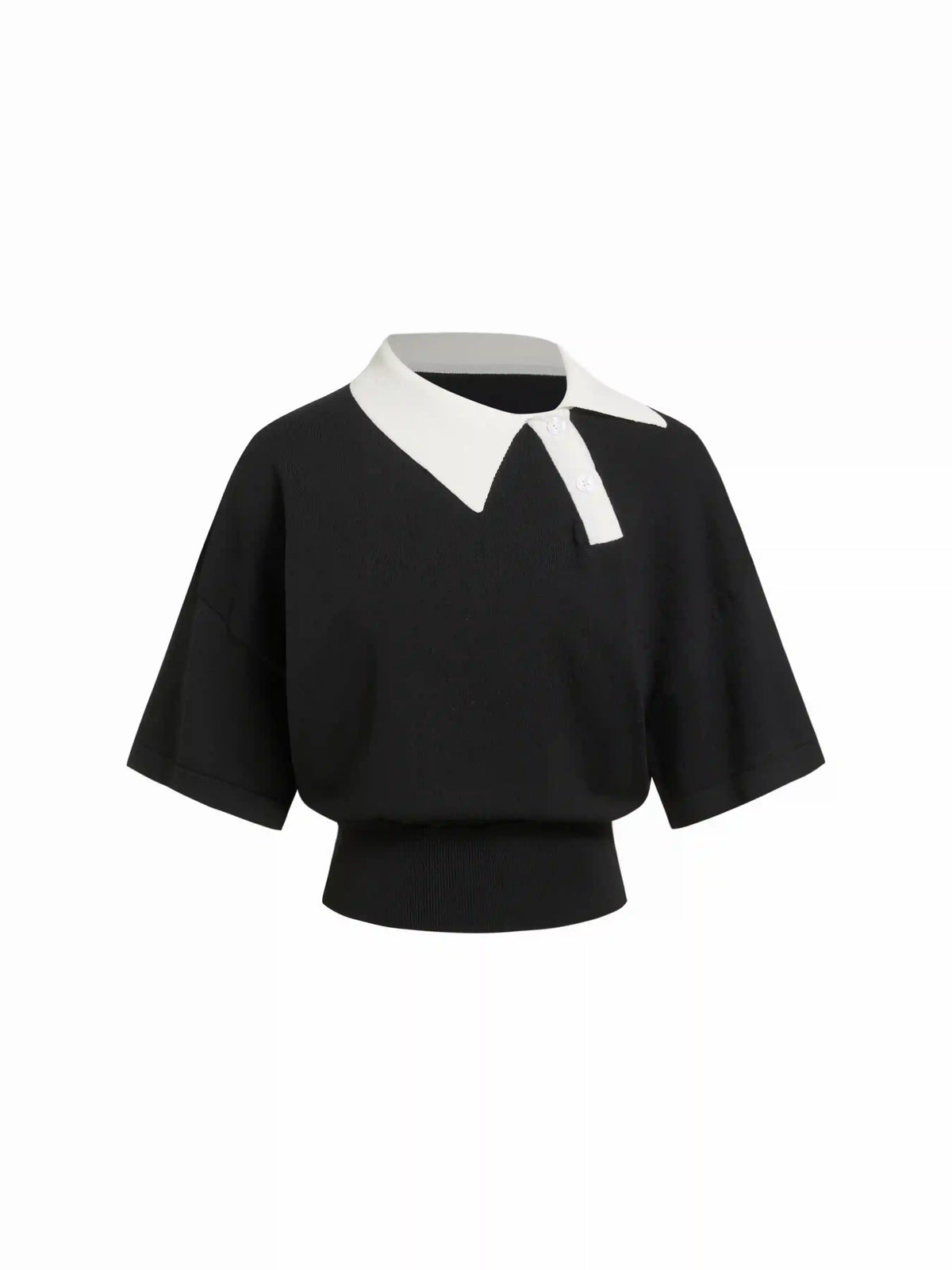 Knit Colorblock Oversized Short Sleeve Top