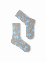 2 PAIRS BOWKNOT ANKLE SOCKS