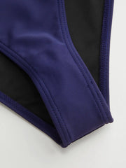 High Neck Zipper One-piece Swimwear