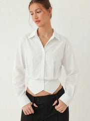 Cotton Striped Long Sleeve Blouse