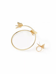 BUTTERFLY ARM CUFF & RING SET