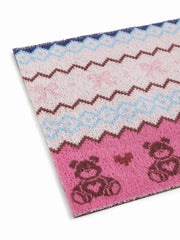 BOWKNOT & BEAR PATTERN DOOR MAT