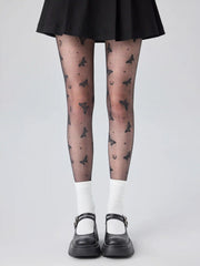 BUTTERFLY PATTERN TIGHTS