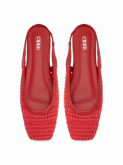 WOVEN SLINGBACK FLATS
