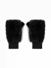 FUZZY FINGERLESS GLOVES