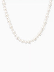 18k Gold Plated Hand-beaded Faux Pearl Necklace