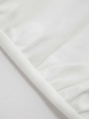 Woven Sweetheart Solid Ruched Maxi Dress