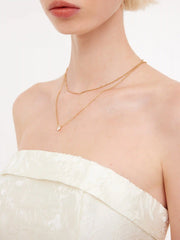 RHINESTONE LAYERED NECKLACE