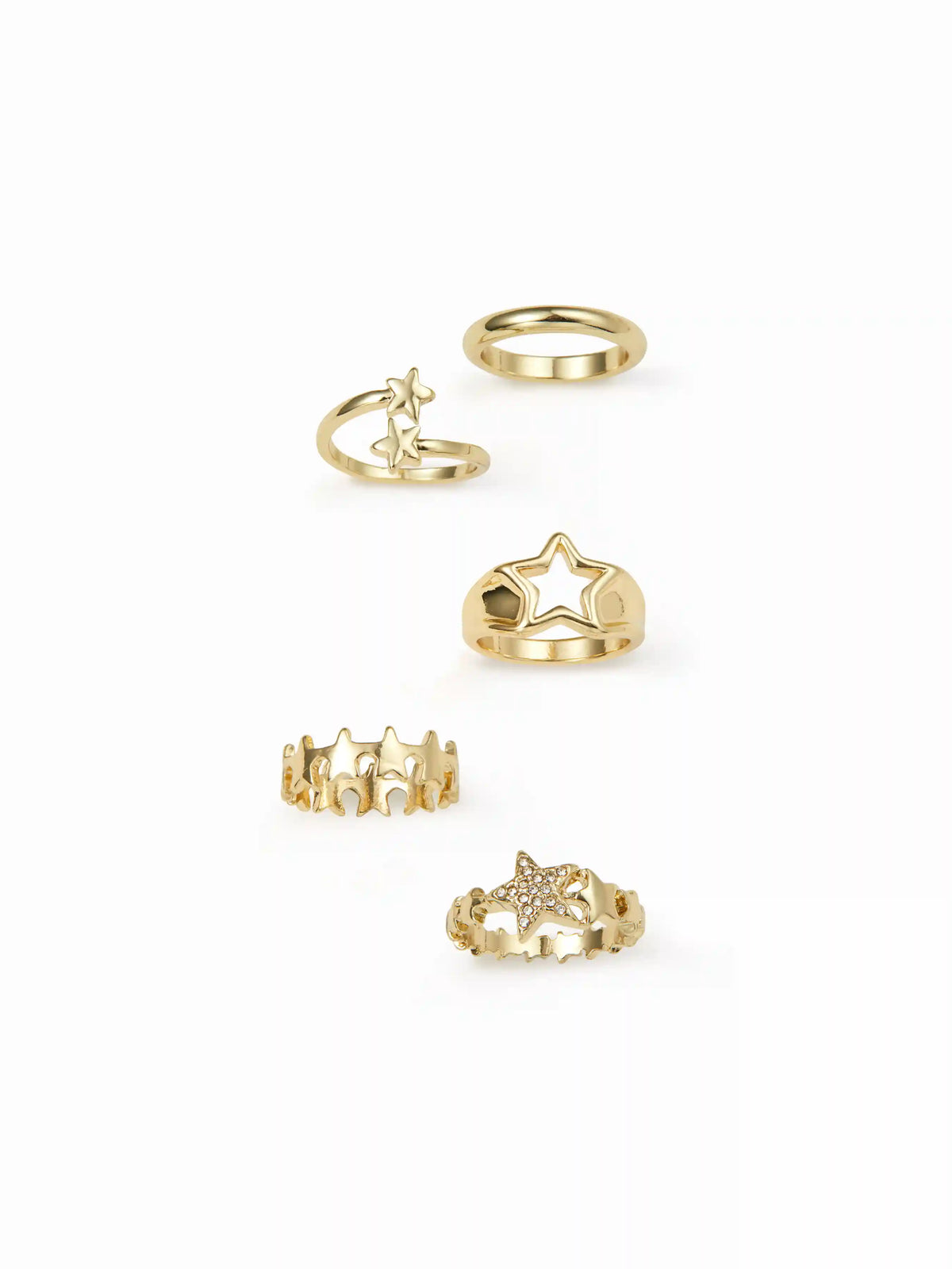 5 PCS STAR RING SET
