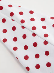Polka Dot Halter Rosette Cheeky Bikini Set