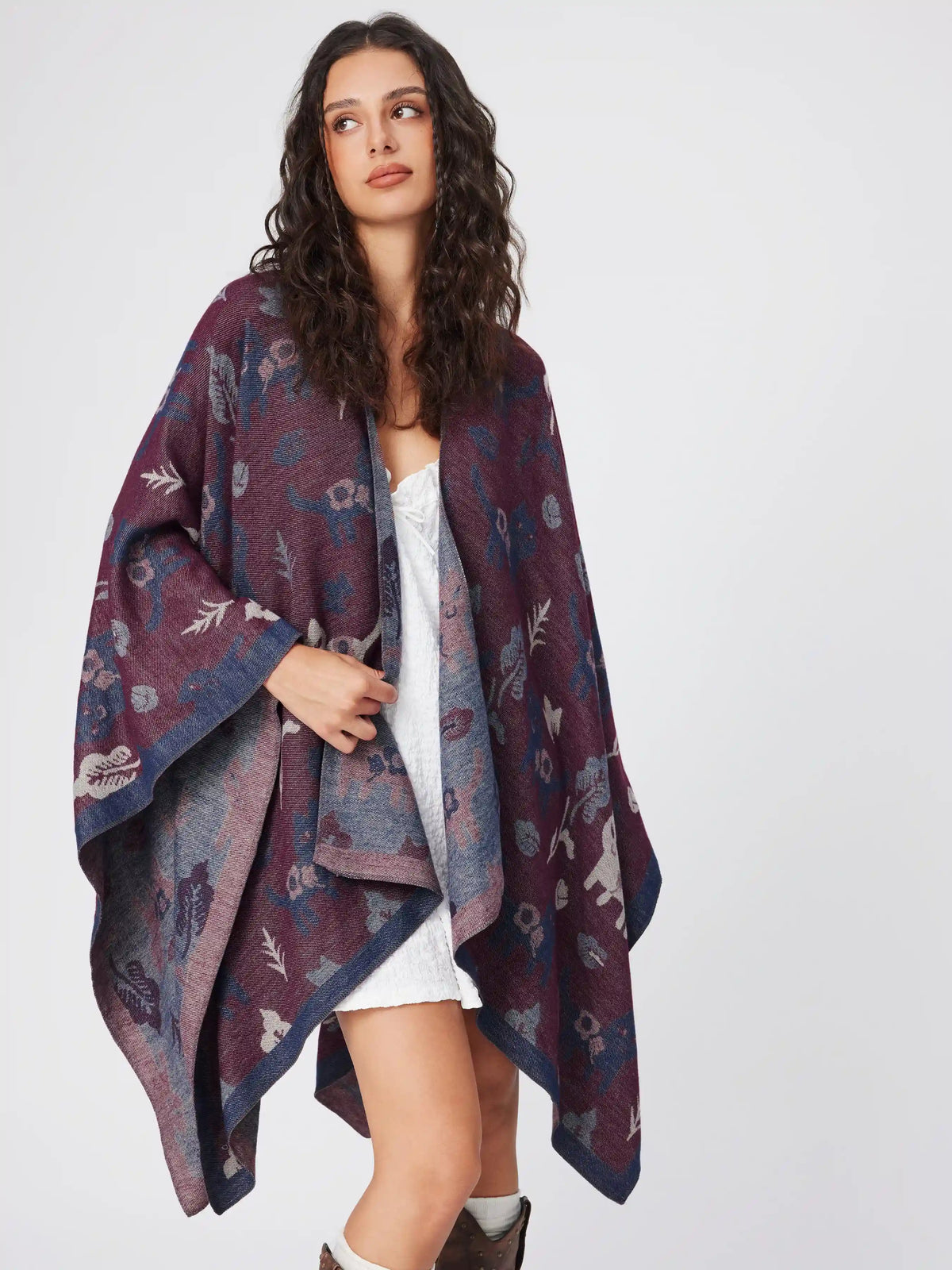 CAT & TREE WARM SHAWL