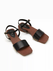 ADJUSTABLE STRAP STUDDED SANDALS