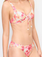 Sweetheart Floral Bead Detail Underwire Bikini Set
