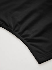 V-neck Lace Trim Ruched Top