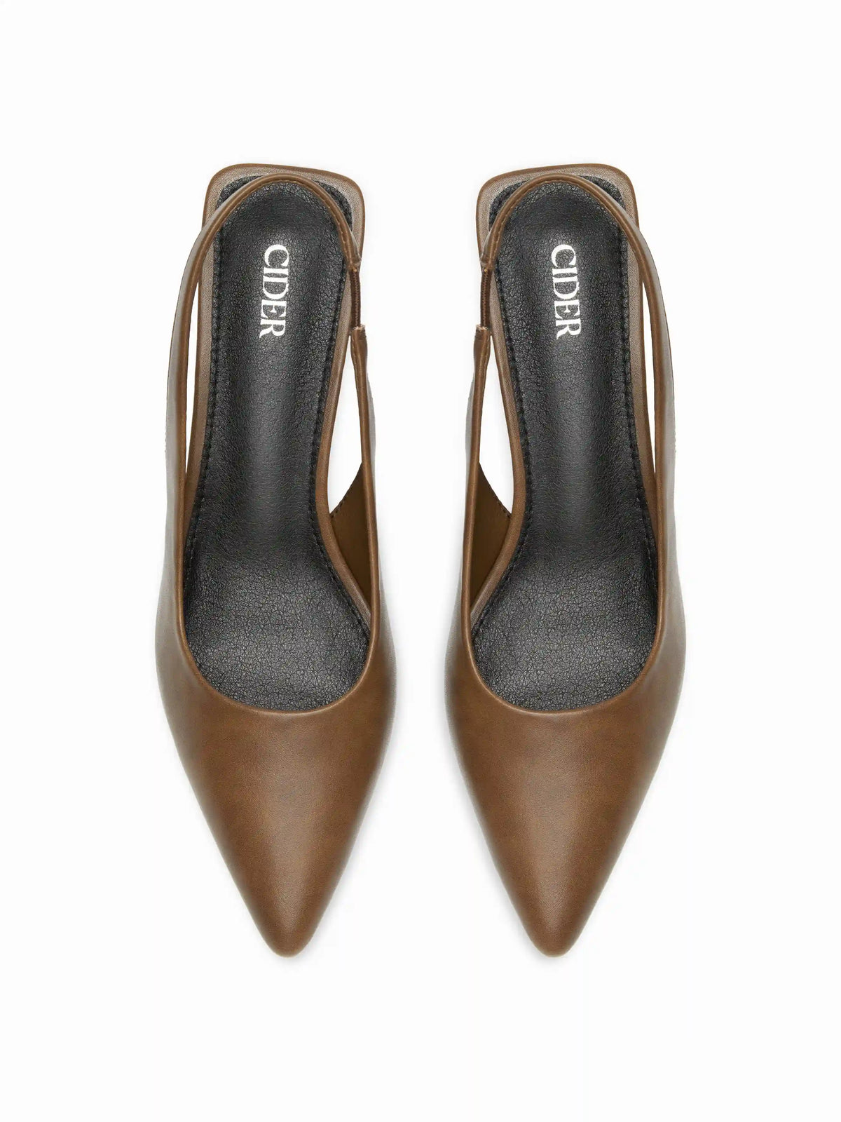 POINTED TOE SLINGBACK KITTEN HEELS