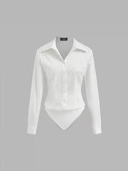 Cotton-blend Polo Shirt Bodysuit