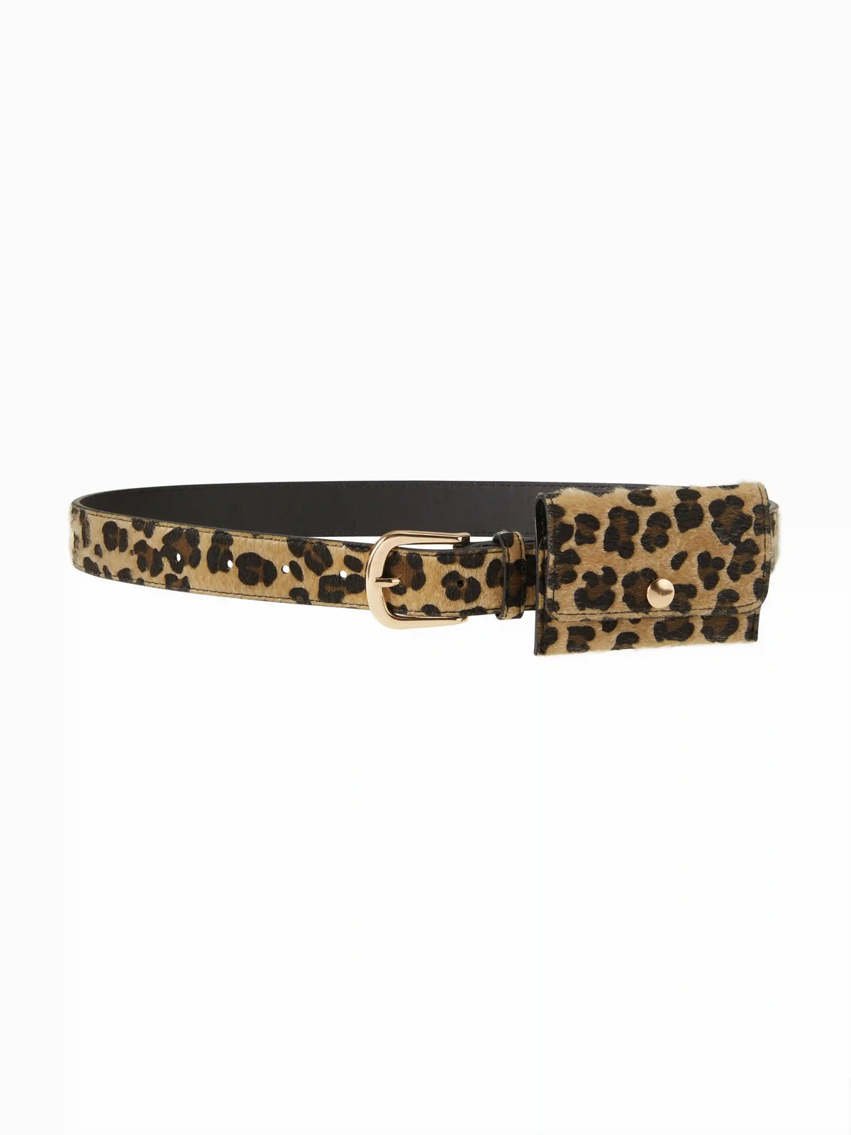 LEOPARD PRINT POCKET BUCKLE BELT