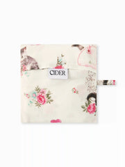 CAT & FLORAL GRAPHIC CARRYING BAG