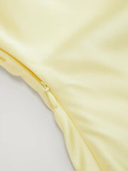 Satin Boat Neck Backless Flower Mini Dress