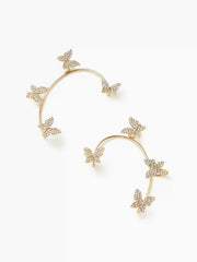Butterfly Shaped Rhinestone Decor Ear Wrap