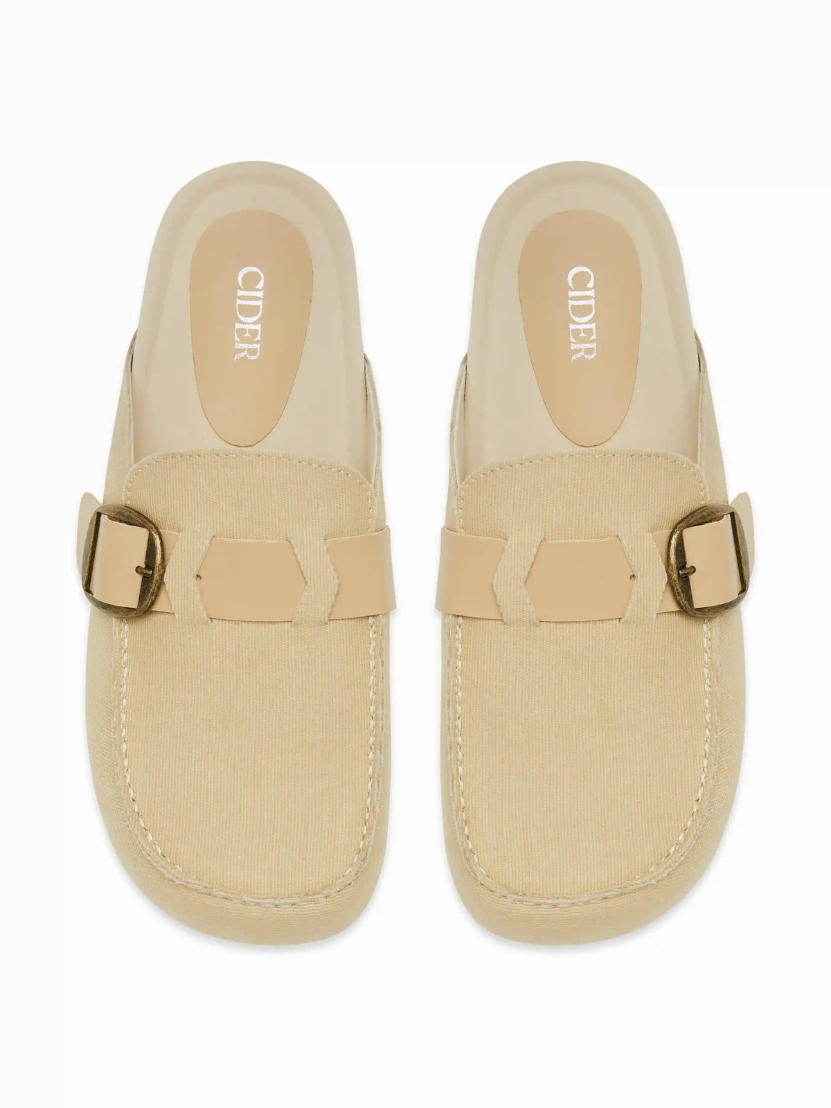 BUCKLE DECOR MULE FLATS