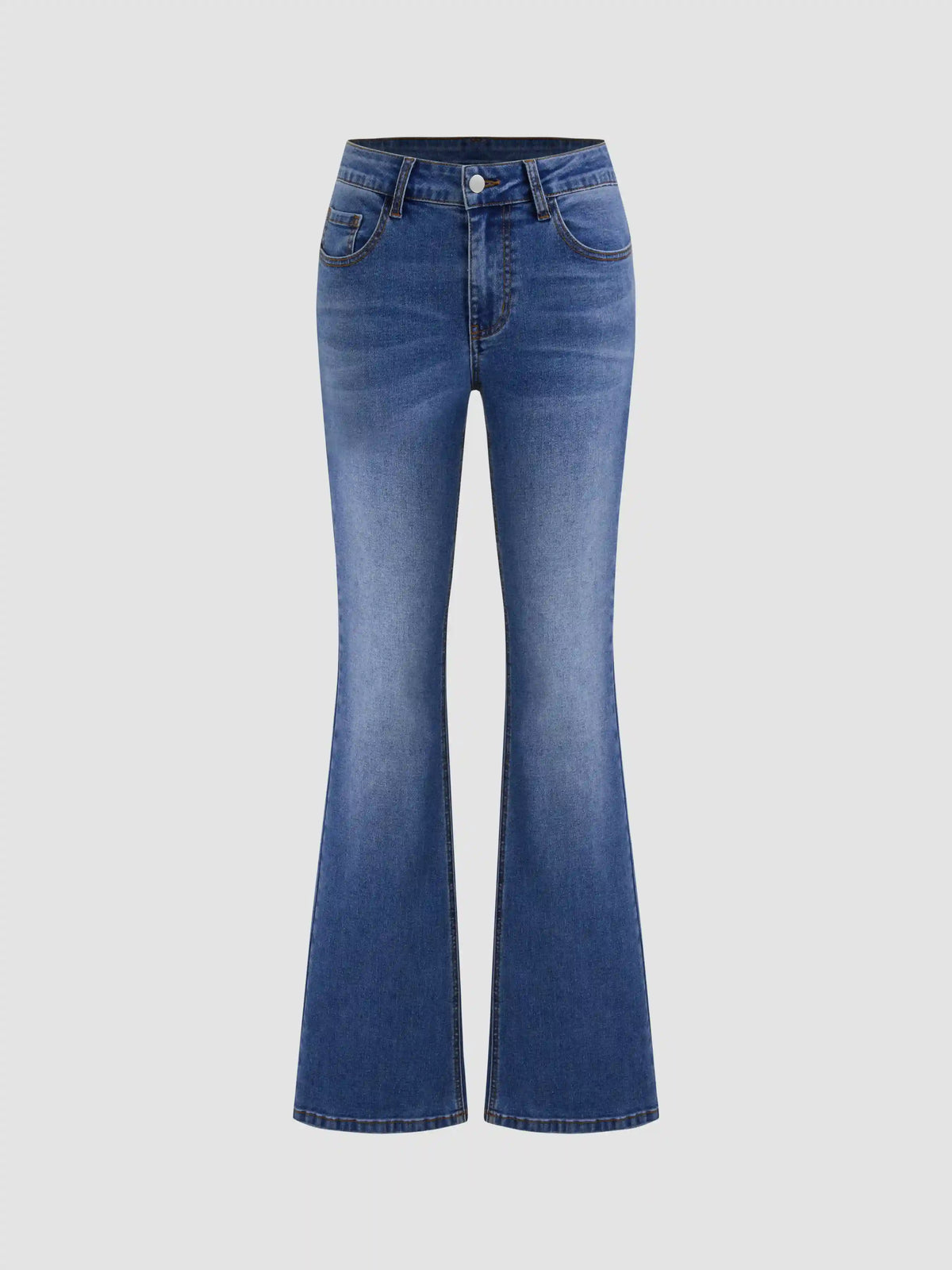 High Stretch Cider Denim Low Rise Solid Pocket Bootcut Jeans