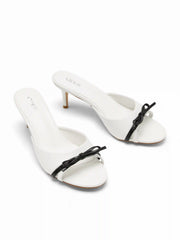 BOWKNOT KITTEN HEEL SANDALS