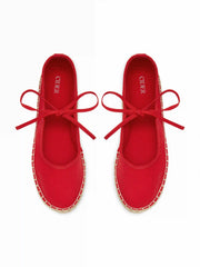 LACE-UP ESPADRILLE FLATS