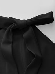 Boat Neck Bowknot Ruched Mini Dress Curve & Plus