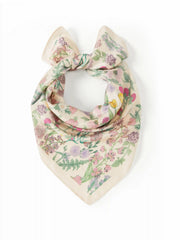 FLORAL & LEAF SQUARE HEADSCARF