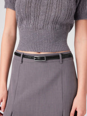 RECTANGLE BUCKLE SLIM BELT
