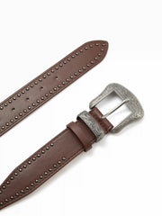 STUDDED ENGRAVED BUCKLE BELT