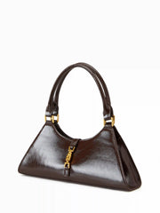 PUSH-LOCK DECOR SHOULDER BAG
